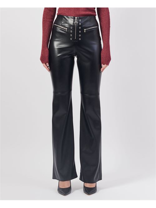 Patrizia Pepe pantalon ?vas? taille haute en simili cuir PATRIZIA PEPE | 8P0640-E005K103